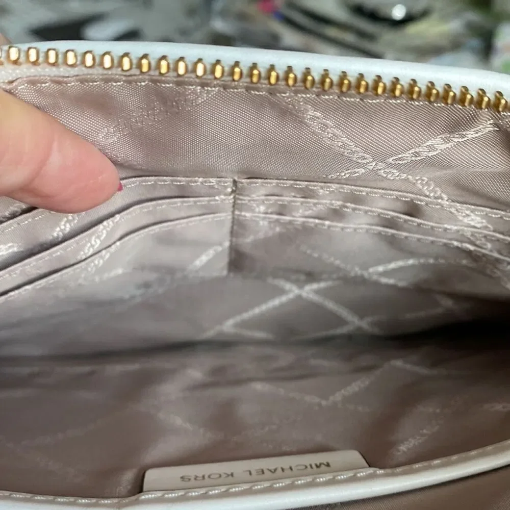 Michael Kors Jet Set  Large Woven leather Clutch